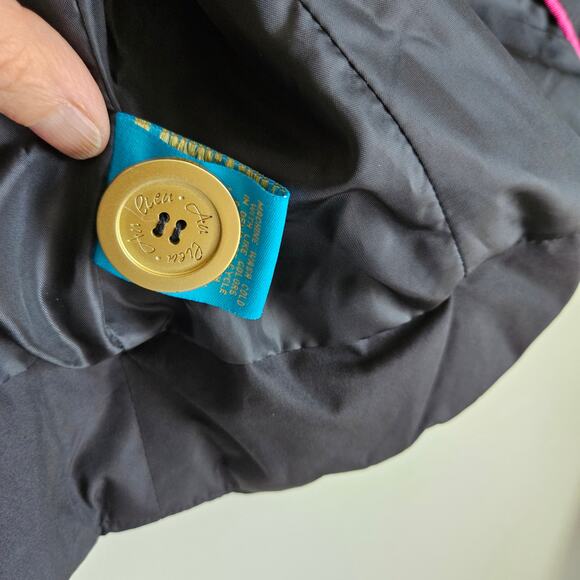 Super Cute! Au Lieu Ruffle Sleeve Vest, Black, Sz L - Picture 8 of 10